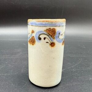 Ken Edwards Tonala Mexican PotteryCup HandPainted Stoneware Signed KE El Palomar